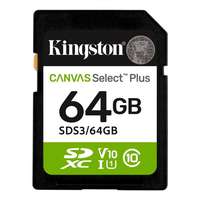 Карта памет Kingston Canvas Select Plus SD 64GB 