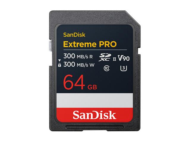 SanDisk Карта памет Extreme Pro SDXC 64GB 300MB/s & 300Mb/s Class 10 V90 UHS-II 