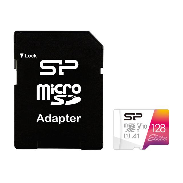 Карта памет Silicon Power Elite Colorful 128GB, microSDXC, Class 10, SD Adapter 