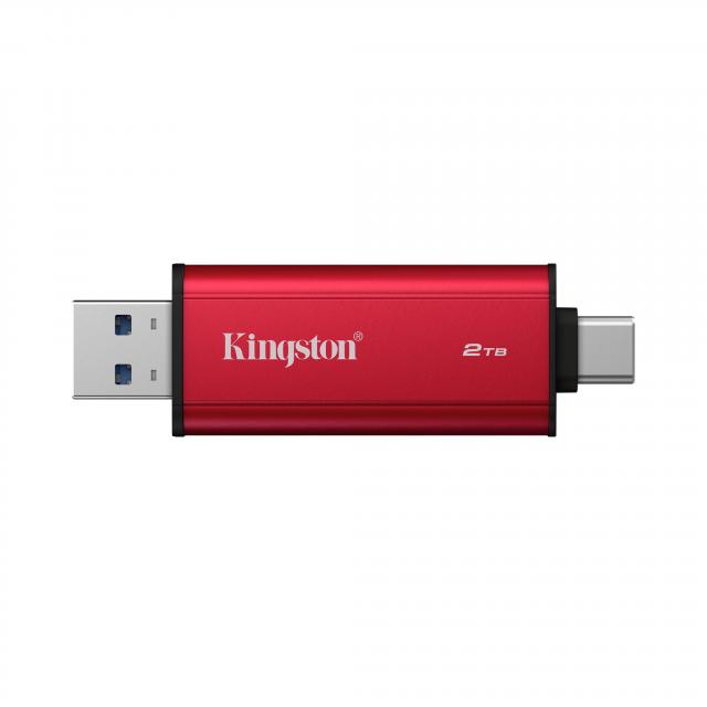 Флаш памет Kingston Dual USB-A/C Portable SSD 2TB - Black/Red 