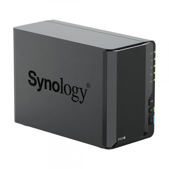 Мрежов сторидж Synology DS225+, за 2 диска, Intel Celeron J4125 , 2GB DDR4 SODIMM 