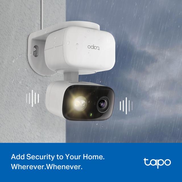 TP LINK Wi-Fi Surveillance Camera C206, outdoor and indoor use, Pan/Tilt, microSD, Water and Dust Resistance 