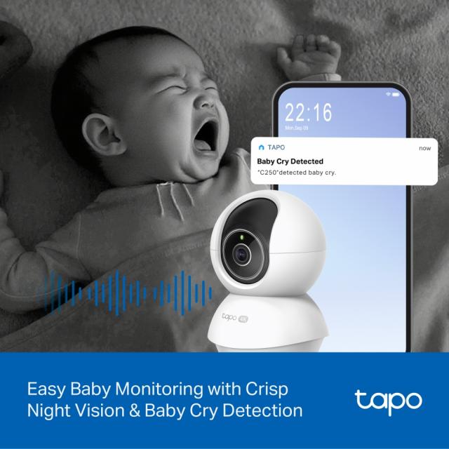 Home Security Wi-Fi Camera TP-Link Tapo C250 - Pan/Tilt 