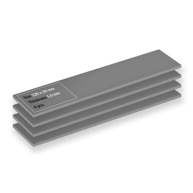 Premium Performance Thermal pad ARCTIC TP-4 - 120x20x1.0 mm 4-Pack 