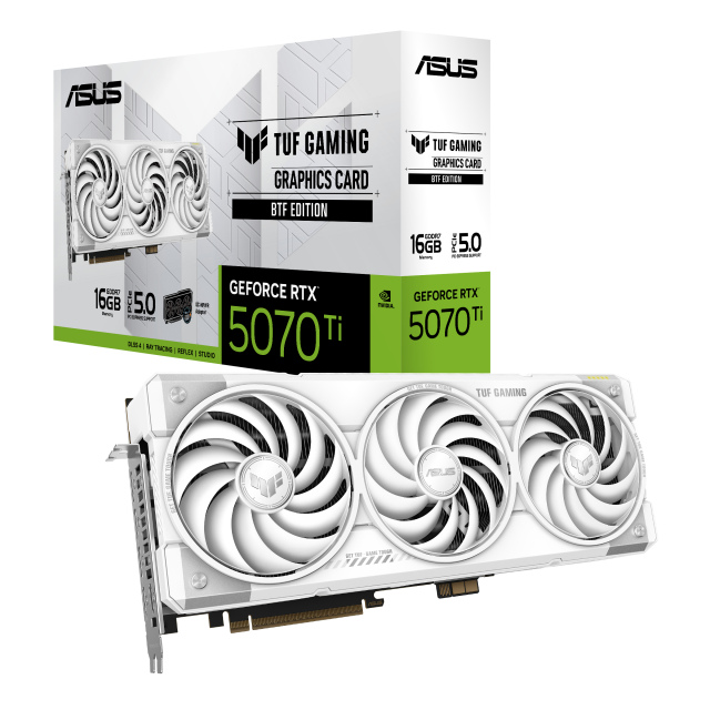 Видео карта ASUS TUF Gaming RTX 5070 TI 16GB GDDR7 White OC Edition 