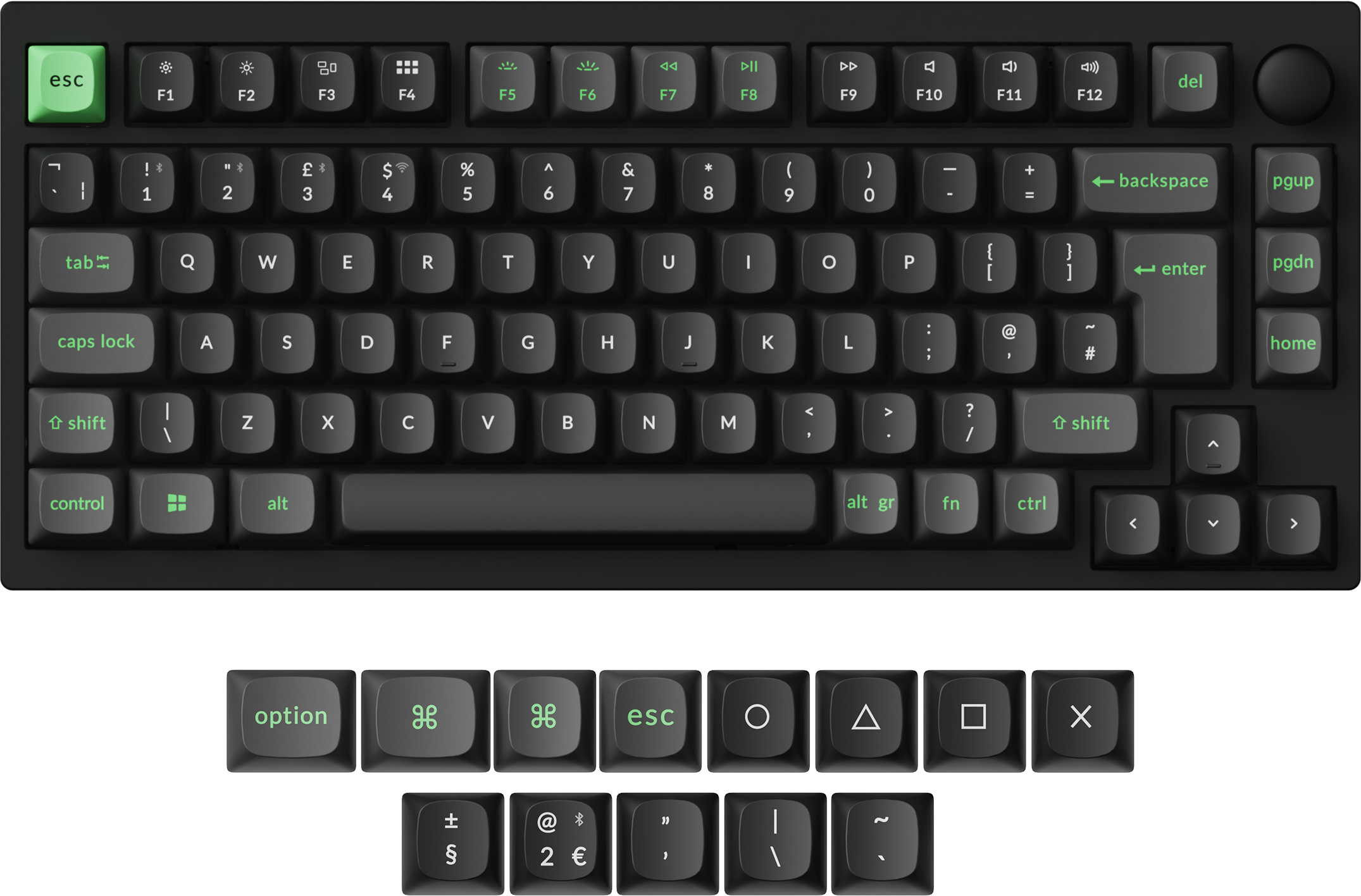Безжична Механична клавиатура Lemokey P1 HE QMK 75% Black - HE Magnetic Switch - UK Layout
