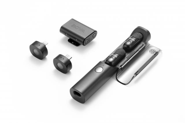 Безжична система микрофони All-in-One BOYA MAGIC 02 - Lightning + USB-C 