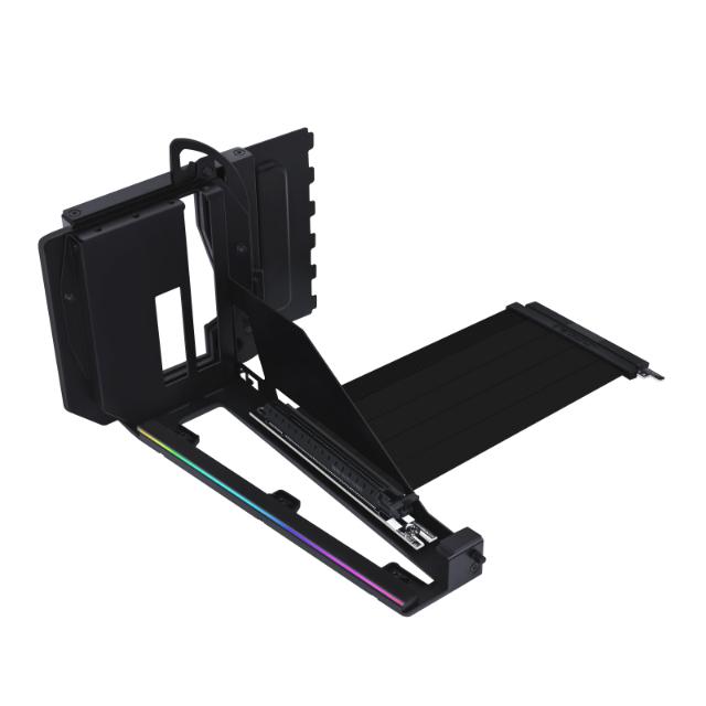 Брекет и кабел Lian Li 4 Slots Vertical GPU Kit v3, PCIe 5.0 за вертикален монтаж на видео карта - Черен