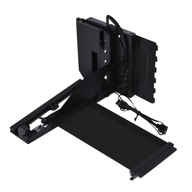 Брекет и кабел Lian Li 4 Slots Vertical GPU Kit v3, PCIe 5.0 за вертикален монтаж на видео карта - Черен