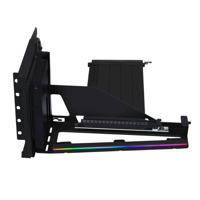 Брекет и кабел Lian Li 4 Slots Vertical GPU Kit v3, PCIe 5.0 за вертикален монтаж на видео карта - Черен