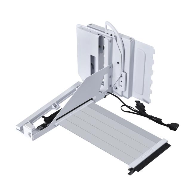 Брекет и кабел Lian Li 4 Slots Vertical GPU Kit v3, PCIe 5.0 за вертикален монтаж на видео карта - Бял