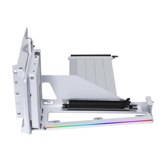 Брекет и кабел Lian Li 4 Slots Vertical GPU Kit v3, PCIe 5.0 за вертикален монтаж на видео карта - Бял