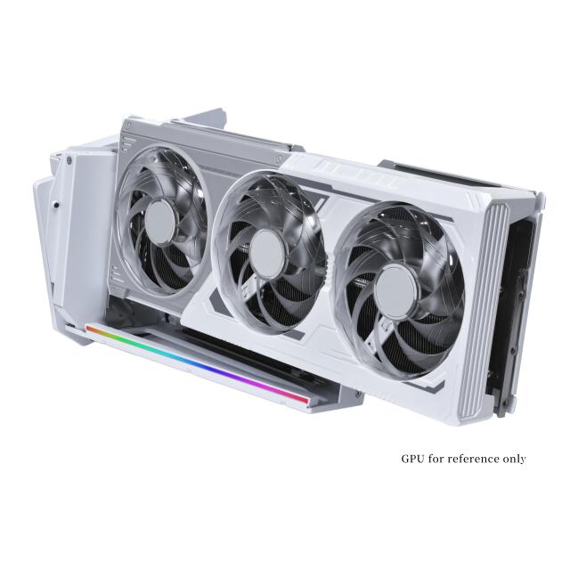 Брекет и кабел Lian Li 4 Slots Vertical GPU Kit v3, PCIe 5.0 за вертикален монтаж на видео карта - Бял