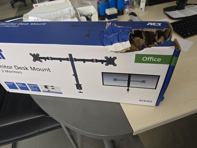 Monitor desk mount, 2 screens up to 32", VESA 