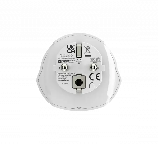 Skross адаптер 220V UK/US/World  към EU 