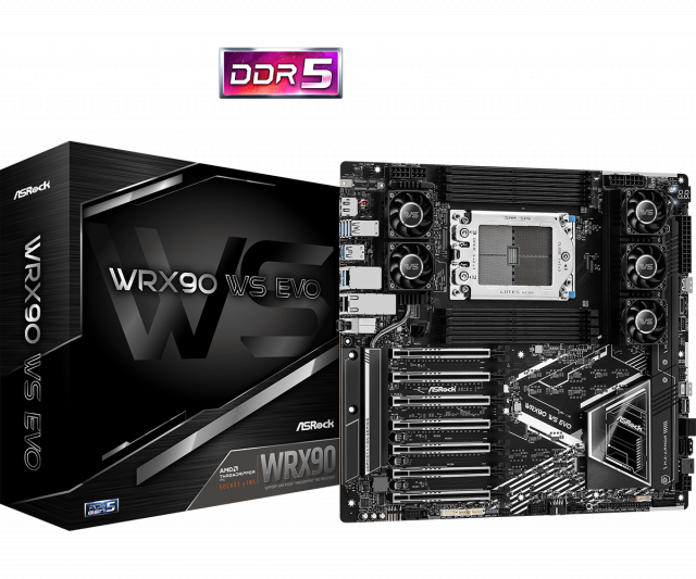 Дънна платка ASROCK WRX90 WS EVO, Socket sTR5, ATX, 8xDDR5 