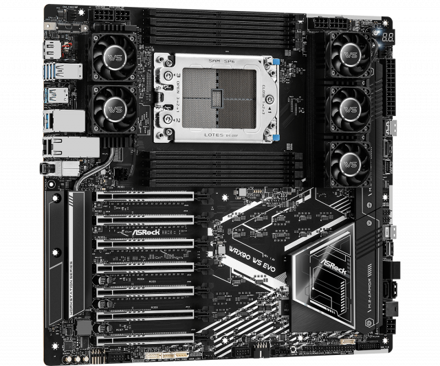Дънна платка ASROCK WRX90 WS EVO, Socket sTR5, ATX, 8xDDR5 