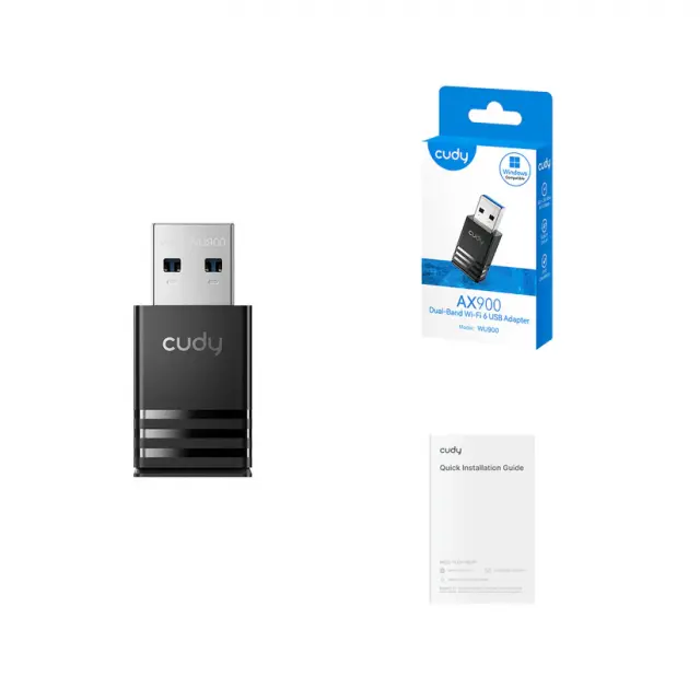 Wireless Nano Adapter Cudy WU300 WiFi 6, 286 Mbps, USB 2.0 