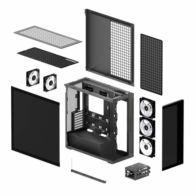 Кутия за компютър Arctic Xtender Mirror - Black Mid-Tower 