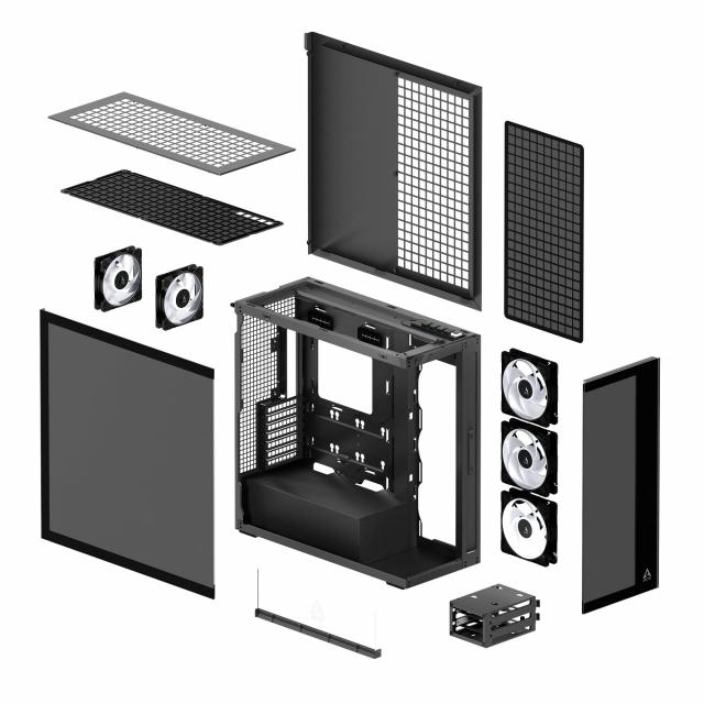 Кутия за компютър Arctic Xtender - Black Mid-Tower 