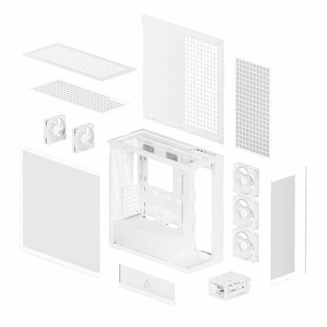 Кутия за компютър Arctic Xtender - White Mid-Tower 
