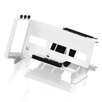 EZDIY-FAB Vertical PCIe 4.0 GPU Mount Bracket Graphic Card Holder 45° Riser Cable - White