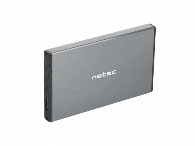 Чекмедже за твърд диск 2,5’’, Natec Rhino Go, USB 3.0, Сив 