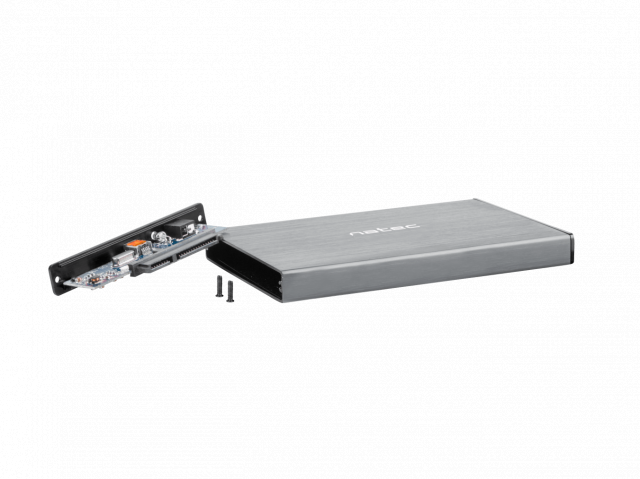Чекмедже за твърд диск 2,5’’, Natec Rhino Go, USB 3.0, Сив 