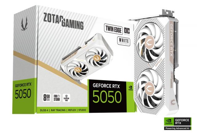 Видео карта ZOTAC GAMING RTX 5050 Twin Edge White Edition OC 8GB GDDR6 