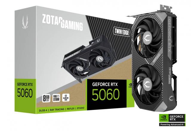 Видео карта ZOTAC GAMING RTX 5060 Twin Edge 8GB GDDR7 