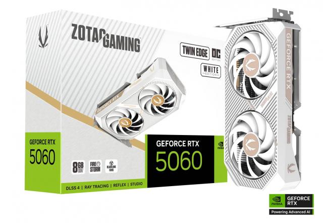 Видео карта ZOTAC GAMING RTX 5060 Twin Edge OC White Edition 8GB GDDR7 