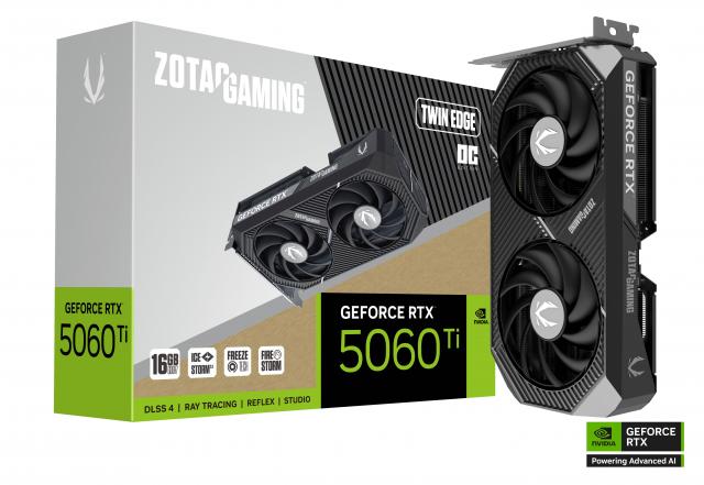 Видео карта ZOTAC GAMING RTX 5060 TI Twin Edge OC 16GB GDDR7 