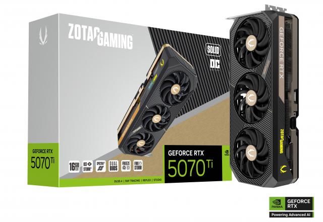 Видео карта ZOTAC GAMING RTX 5070 TI Solid Core OC 16GB GDDR7 