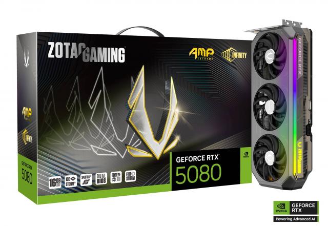 Видео карта ZOTAC GAMING RTX 5080 AMP Extreme Infinity 16GB GDDR7 