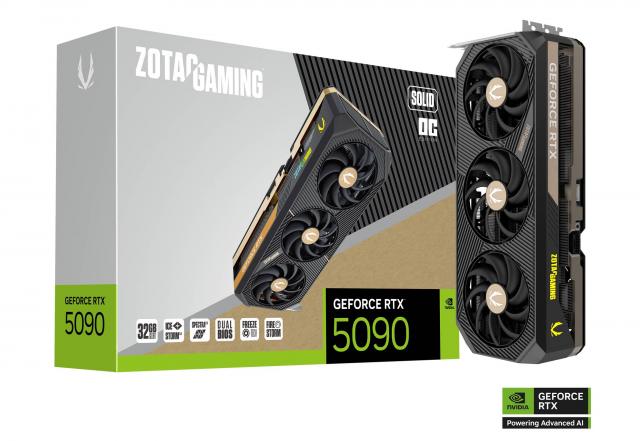 Видео карта ZOTAC GAMING RTX 5090 SOLID OC 32GB GDDR7 