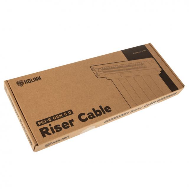 Kolink PCIe 5.0 Riser Cable, 90 degrees, x16 - black, 300mm 
