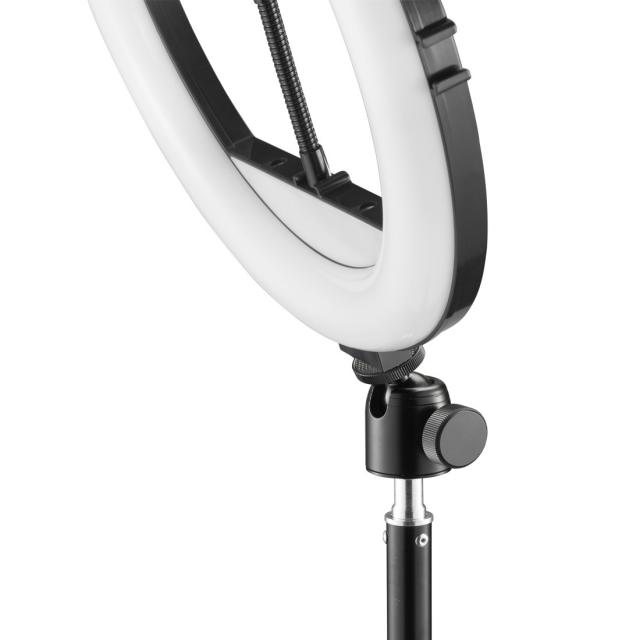 Hama "SpotLight Steady 120 III" LED Ring Light, Ring Light Tripod for Mobile Pho 
