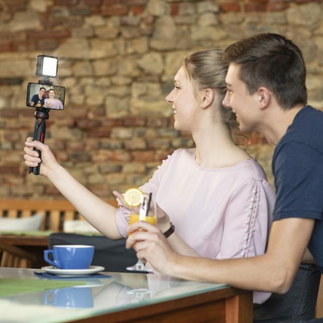 Hama “Solid 80 Ball” Mobile Phone Tripod, Travel Tripod, Remote Release, max. 80 cm 