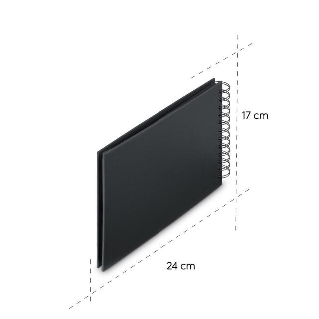 Hama "Fine Art" Spiral Album, 24x17 cm, 50 Black Pages, New Black 