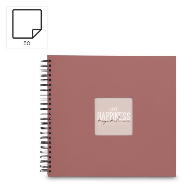Hama “Fine Art” Spiral Album, 36x32 cm, 50 Black Pages, Terra 