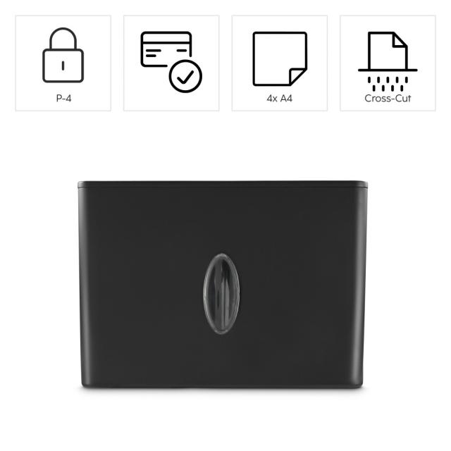 Hama “Safe X40-B” Document Shredder, Shredder with Security Level P4 T4 E3 