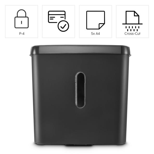 Hama “Safe X50” Document Shredder, Shredder with Security Level P4 T4 E3 