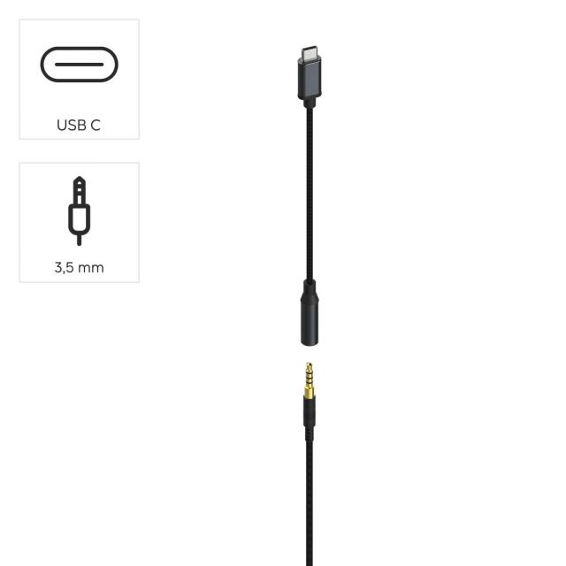 HAMA Слушалки с микрофон „CHS-300“, USB-C / 3.5mm жак, кабел 2 м 