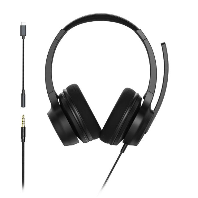 HAMA Слушалки с микрофон „CHS-300“, USB-C / 3.5mm жак, кабел 2 м 