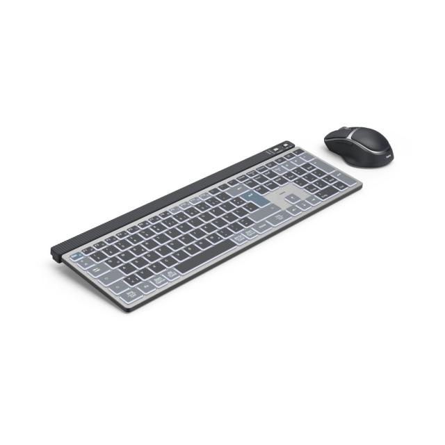 HAMA Wireless Keyboard-Mouse Set "WKM-750", Bluetooth & 2.4Ghz, Cyrillic 
