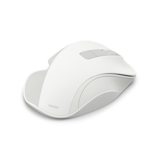 HAMA Безжична оптична мишка WM-500 Recharge, бяла, 6 бут.,800/1200/1600 dpi, безшумна 