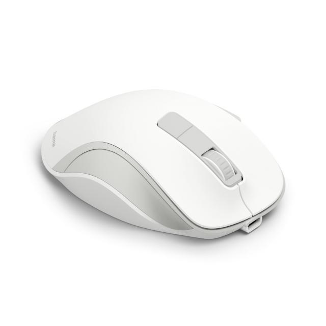 HAMA Безжична оптична мишка WM-500 Recharge, бяла, 6 бут.,800/1200/1600 dpi, безшумна 