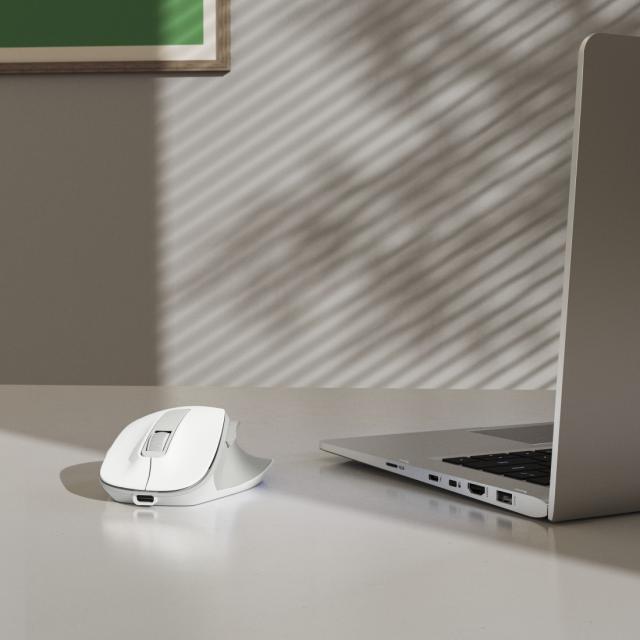 HAMA Безжична оптична мишка WM-500 Recharge, бяла, 6 бут.,800/1200/1600 dpi, безшумна 