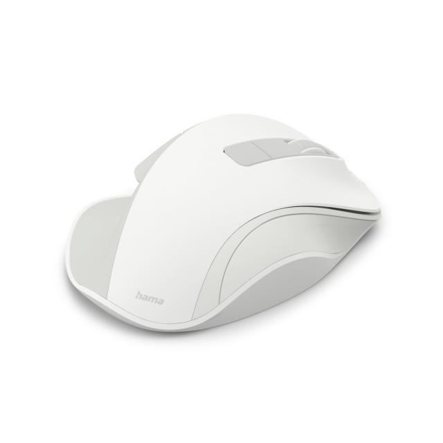 HAMA Безжична оптична мишка WM-500 Recharge, бяла, 6 бут.,800/1200/1600 dpi, безшумна 