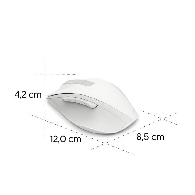 HAMA Безжична оптична мишка WM-500 Recharge, бяла, 6 бут.,800/1200/1600 dpi, безшумна 